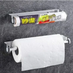 MIRLEY-UK Stainless Steel Kitchen Paper Towel Holder Paper Towel Holder Paper Towel Holder Kitchen Paper Roll Holder Wall Mounted Cupboard Bathroom Toilet (27cm), Silver -Vonshef shop 97905133 4