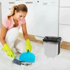 Soleil Hanging Trash Can For Kitchen Or Bathroom With Trash Bag Holder For Kitchen, Cabinet And Door - 9L White. 9 Soleil Hanging Trash Can For Kitchen Or Bathroom With Trash Bag Holder For Kitchen, Cabinet And Door - 9L White. -Vonshef shop 97928661 5