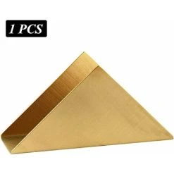 XINUY Napkin Holder Table Napkin Holder Table Napkin Dispenser Stainless Steel Triangular Stable Paper Towel Holder For Kitchen Counters Tables, Gold -Vonshef shop 98095823 5