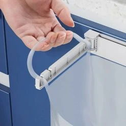 ZQYRLAR Garbage Bag Hanger, Hanging Trash Bag Holder, Multi-Function Foldable Cabinet Trash Bag Holder, For Kitchen, Pantry, Bathroom, Dorm -Vonshef shop 98816678 5