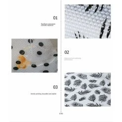 Kitchen Drawer Protector, EVA Non-Slip Drawer Mat, Plastic Fridge Mat, Waterproof Sink Bottom Mat, Table Protector Mat For Cupboard, Shelves, Shoe Rack -Leaf ZQYRLAR -Vonshef shop 98816772 3