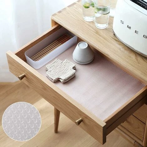 30x150CM Drawer Bottom Fridge Mat EVA Drawer Bottom Mat Non-Slip Non-Adhesive Antibacterial Waterproof For Kitchen Drawer Cupboard Fridge Shelf Sink Protection (Transparent Dot) ZQYRLAR 5 30x150CM Drawer Bottom Fridge Mat EVA Drawer Bottom Mat Non-Slip Non-Adhesive Antibacterial Waterproof For Kitchen Drawer Cupboard Fridge Shelf Sink Protection (Transparent Dot) ZQYRLAR - Image 5