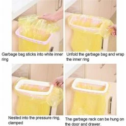 ZQYRLAR Creative Kitchen Hanging Garbage Bag Holder Plastic Cupboard Garbage Bag Holder, Tailgate Style Cabinet Storage Garbage Bag Holder Purple-2PCS 8 ZQYRLAR Creative Kitchen Hanging Garbage Bag Holder Plastic Cupboard Garbage Bag Holder, Tailgate Style Cabinet Storage Garbage Bag Holder Purple-2PCS -Vonshef shop 98817156 4