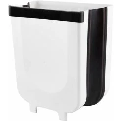 ZQYRLAR Foldable Kitchen Trash Can Door Kitchen Wall Mounted Trash Can 9L Kitchen Trash Can Wall Mounted Trash Can For Car Cupboard Office Bathroom Bedroom Hanging Trash Can