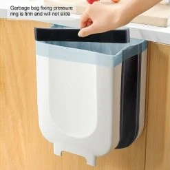 ZQYRLAR Foldable Kitchen Trash Can Door Kitchen Wall Mounted Trash Can 9L Kitchen Trash Can Wall Mounted Trash Can For Car Cupboard Office Bathroom Bedroom Hanging Trash Can -Vonshef shop 98817428 3