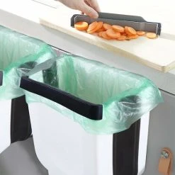 ZQYRLAR Foldable Kitchen Trash Can Door Kitchen Wall Mounted Trash Can 9L Kitchen Trash Can Wall Mounted Trash Can For Car Cupboard Office Bathroom Bedroom Hanging Trash Can -Vonshef shop 98817428 4