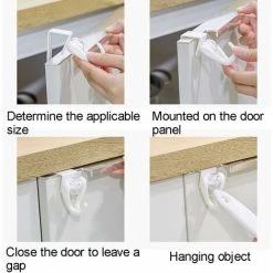 ZQYRLAR Creative Kitchen Hanging Garbage Bag Holder Plastic Cupboard Garbage Bag Holder, Tailgate Style Cabinet Storage Garbage Bag Holder White-6 PCS -Vonshef shop 98818841 4