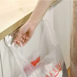 ZQYRLAR Creative Kitchen Hanging Garbage Bag Holder Plastic Cupboard Garbage Bag Holder, Tailgate Style Cabinet Storage Garbage Bag Holder White-6 PCS -Vonshef shop 98818841 5
