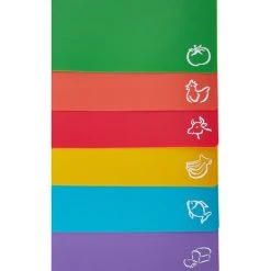 Livingandhome Set Of 6 Flexible Cutting Mats With Food Icons -Vonshef shop 99372362 4
