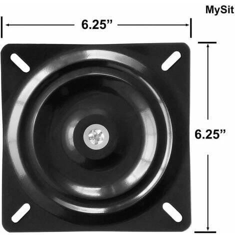 Rose Swivel Plate Replacement For 6.25" Heavy Duty Bar Stool, Square Swivel Mechanism For Recliner Or Furniture - Ball Bearing Swivel Boat Seat 2 Rose Swivel Plate Replacement For 6.25" Heavy Duty Bar Stool, Square Swivel Mechanism For Recliner Or Furniture - Ball Bearing Swivel Boat Seat - Image 2