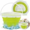 Neige Snow-Trash Can Collapsible 4L Trash Can Kitchen Wall-Mounted Trash Can For Car Cupboard Office Bath Bedroom Hanging Trash Can (Fluorescent Green)