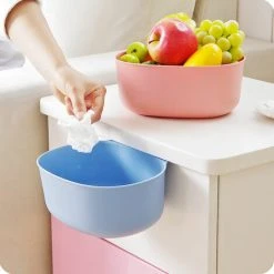 Rose Over The Cabinet Door, Hanging Waste Paper Basket, Kitchen Cabinet, Hanging Trash Can, Pink -Vonshef shop 99516458 3