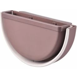 Neige Wall-Mounted Folding Trash Can, Hanging Folded Kitchen Trash Can Small Trash Can (Brown)