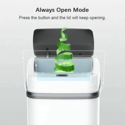 ERHOPE 13L Large Capacity Automatic Trash Can, Touchless Odor Protection With Motion Sensor, 3 Opening Lid, For Kitchen Bedroom Bathroom -Vonshef shop 99572207 5