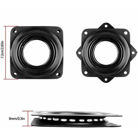 ERHOPE Piece Square Bearing Turntable (Black) 3 ERHOPE Piece Square Bearing Turntable (Black) - Image 3