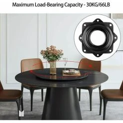 ERHOPE Piece Square Bearing Turntable (Black) 9 ERHOPE Piece Square Bearing Turntable (Black) -Vonshef shop 99572285 5